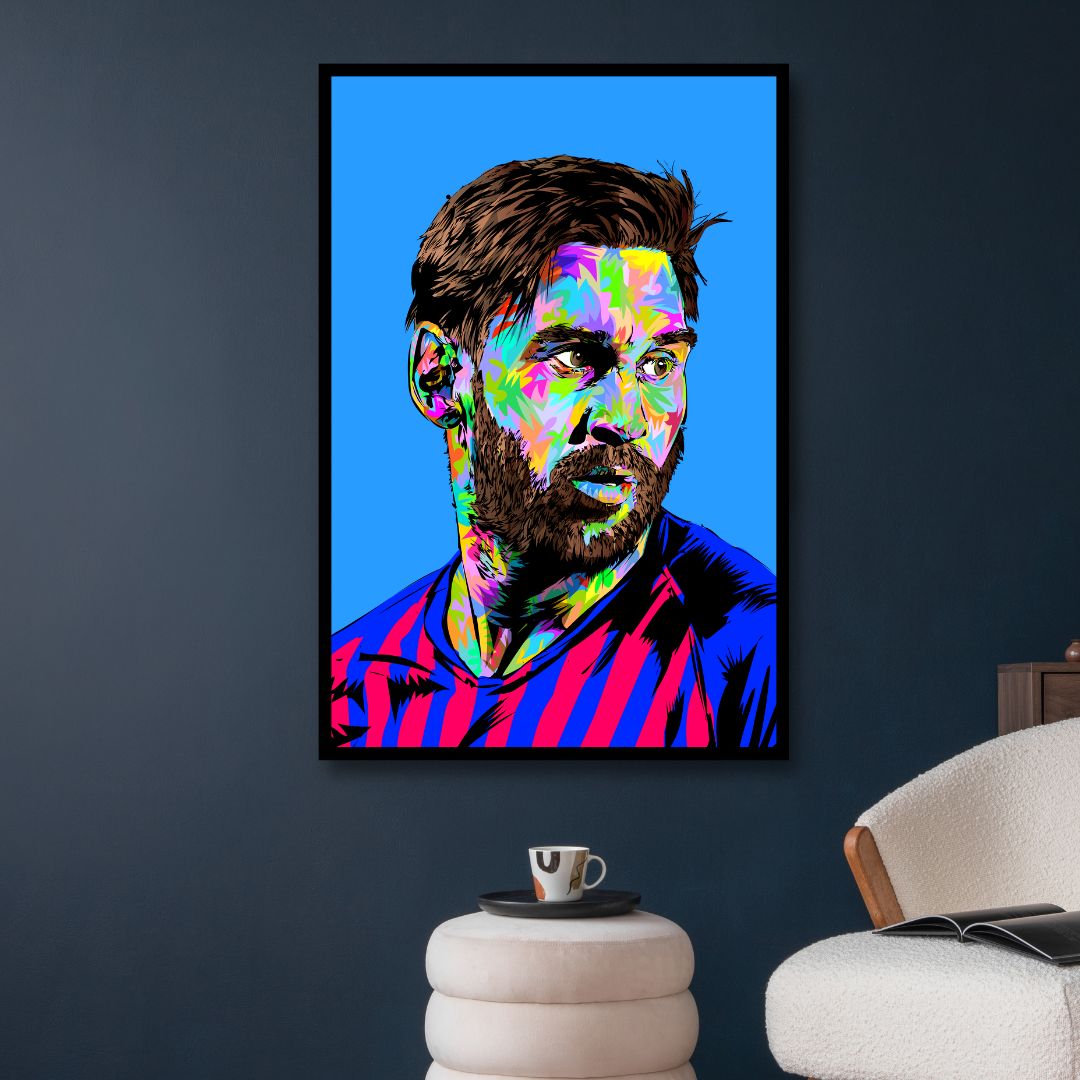 Messi Pop Art Canvas Wall Art