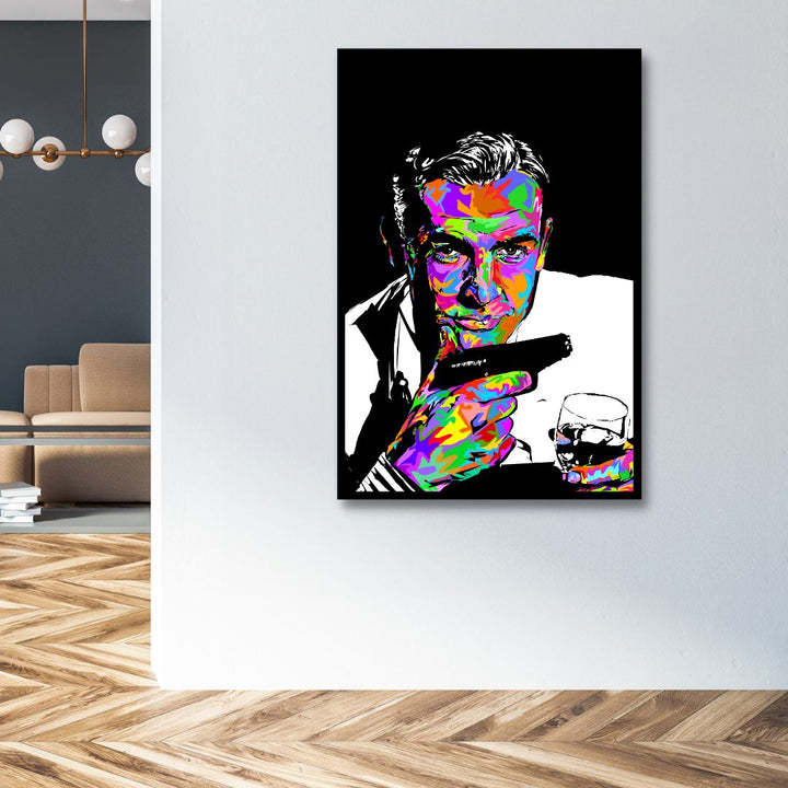 James Bond Portrait Canvas Wall Art