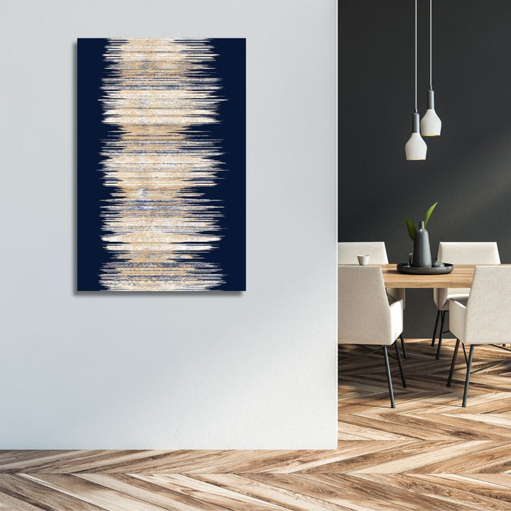 Artistic Gold, Biege & Silver Lines Abstract Art - Designity Art