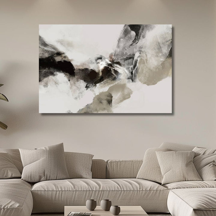 Black, Gray, and Beige Abstract Art - Designity Art