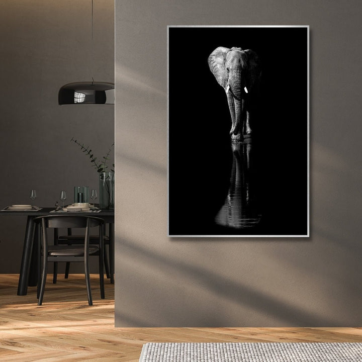 Black & White Elephant Portrait Art - Designity Art