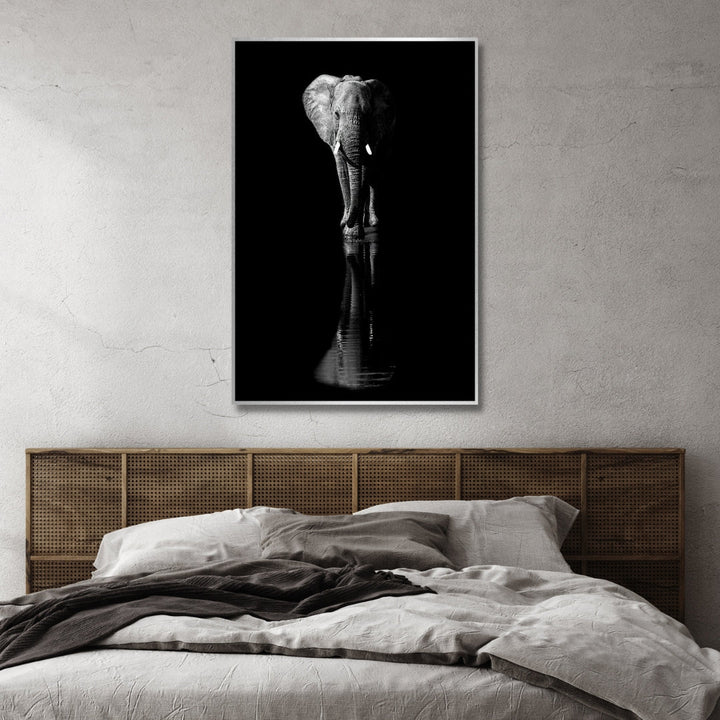 Black & White Elephant Portrait Art - Designity Art