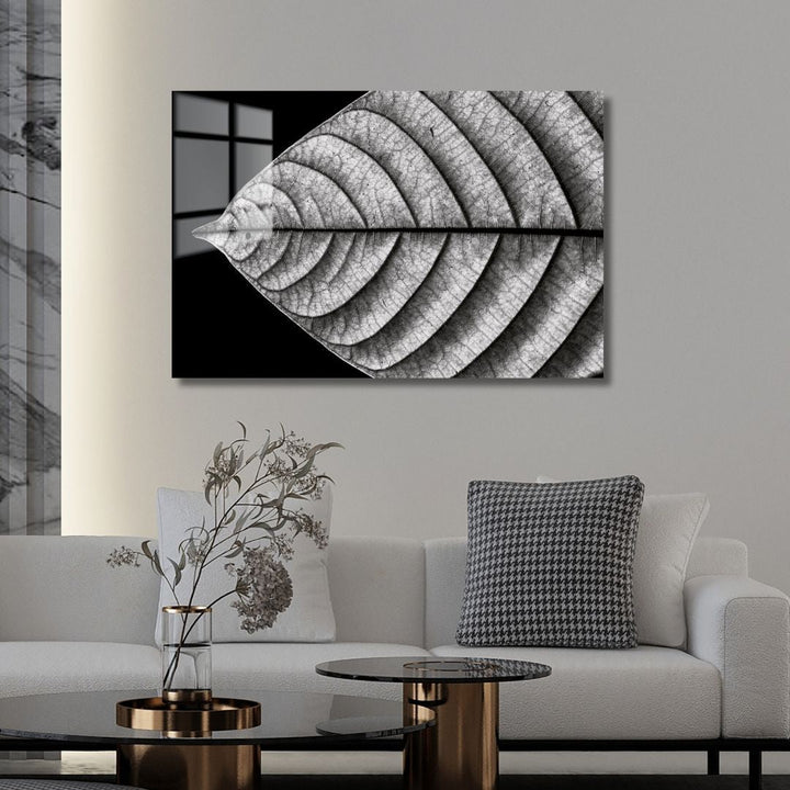 Black & White Lead Closeup Acrylic Glass Art - Designity Art