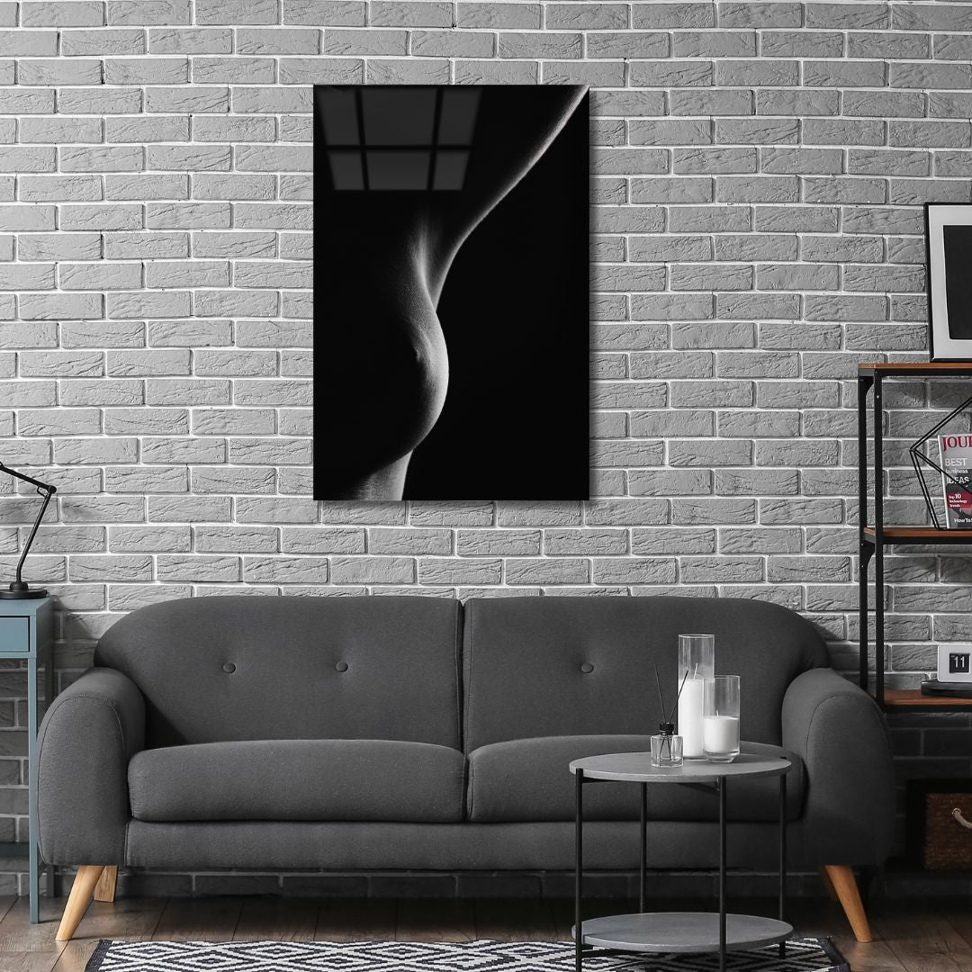 Black & White Nude Figure Acrylic Glass Art - Piece 1 - Designity Art