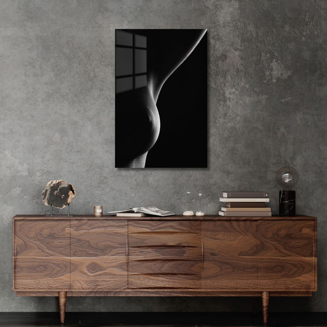 Black & White Nude Figure Acrylic Glass Art - Piece 1 - Designity Art