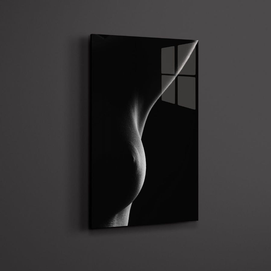 Black & White Nude Figure Acrylic Glass Art - Piece 1 - Designity Art