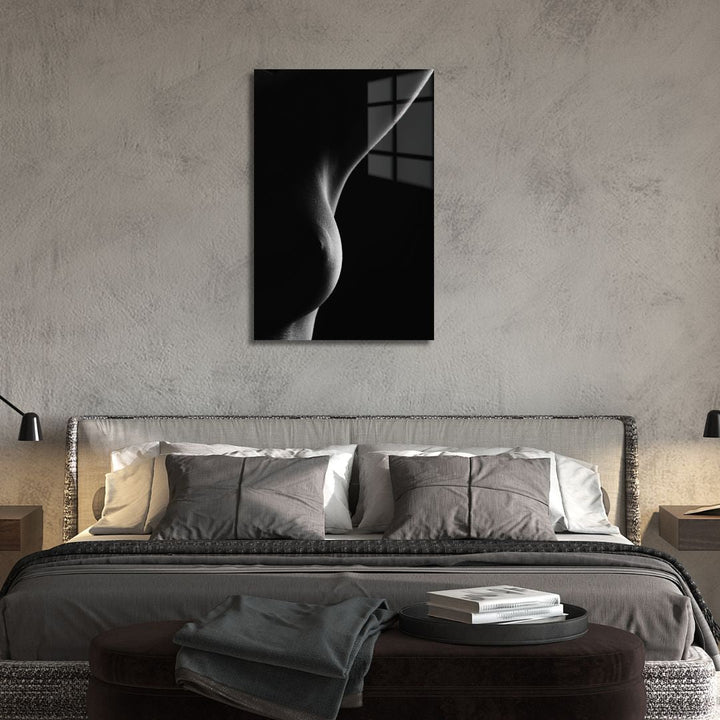 Black & White Nude Figure Acrylic Glass Art - Piece 1 - Designity Art