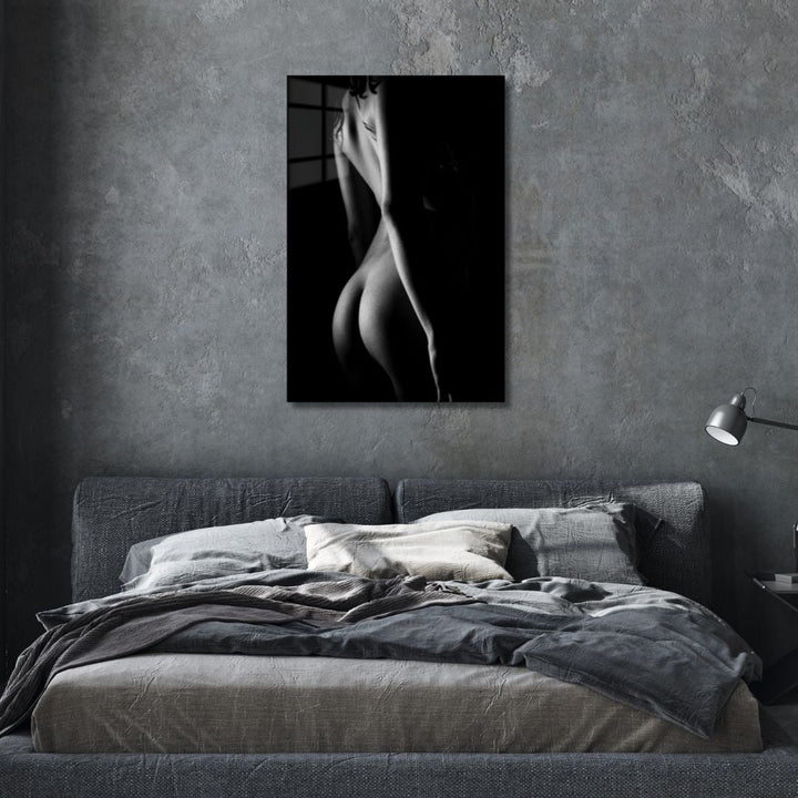 Black & White Nude Figure Acrylic Glass Art - Piece 2 - Designity Art
