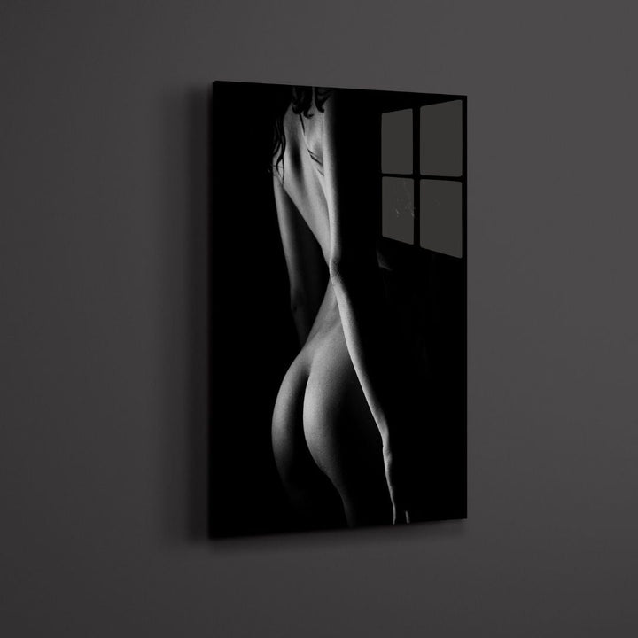 Black & White Nude Figure Acrylic Glass Art - Piece 2 - Designity Art