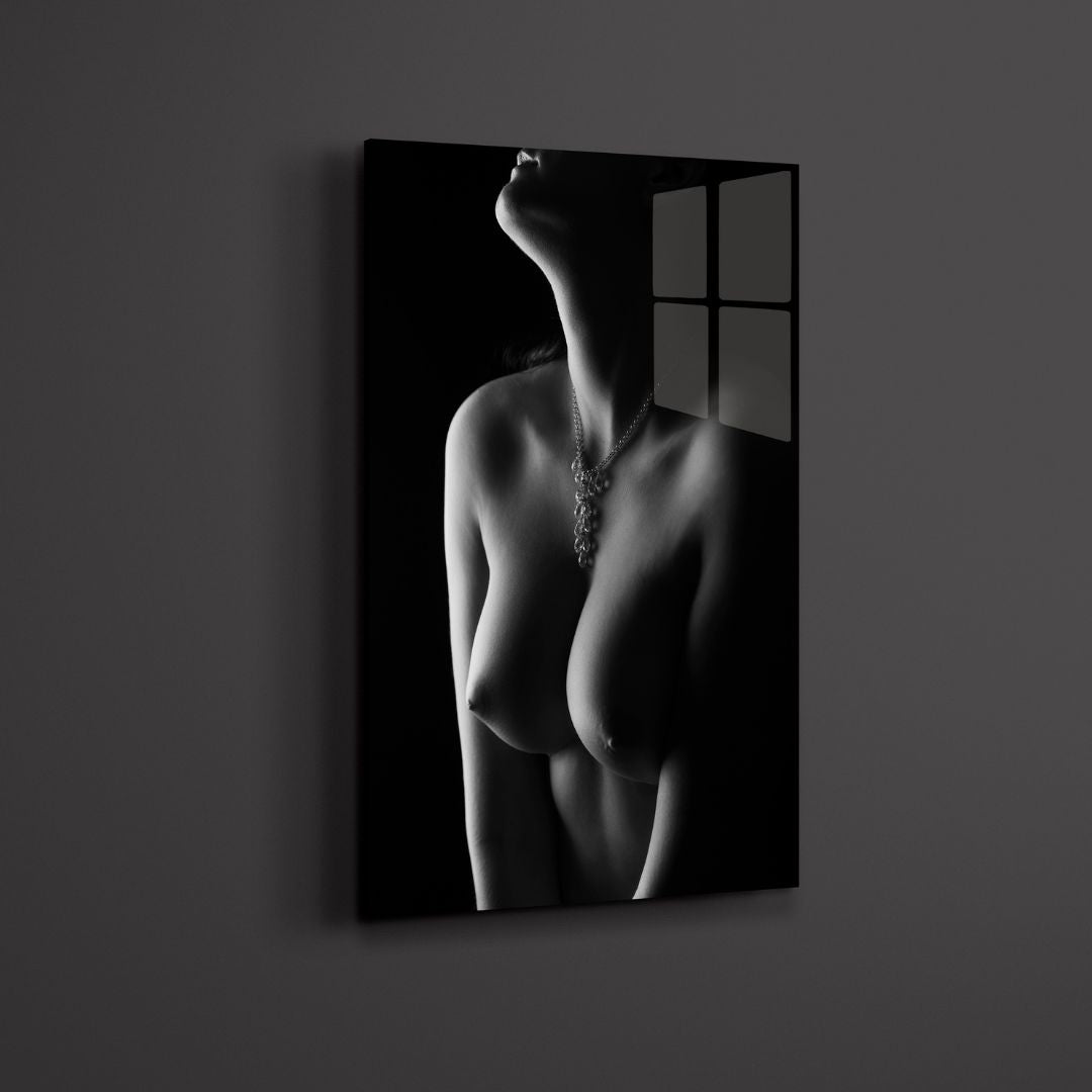 Black & White Nude Figure Acrylic Glass Art - Piece 3 - Designity Art