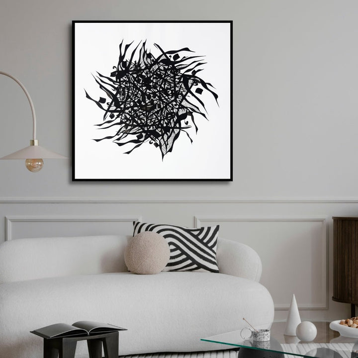 Black & White Persian Calligraphy Art - Designity Art