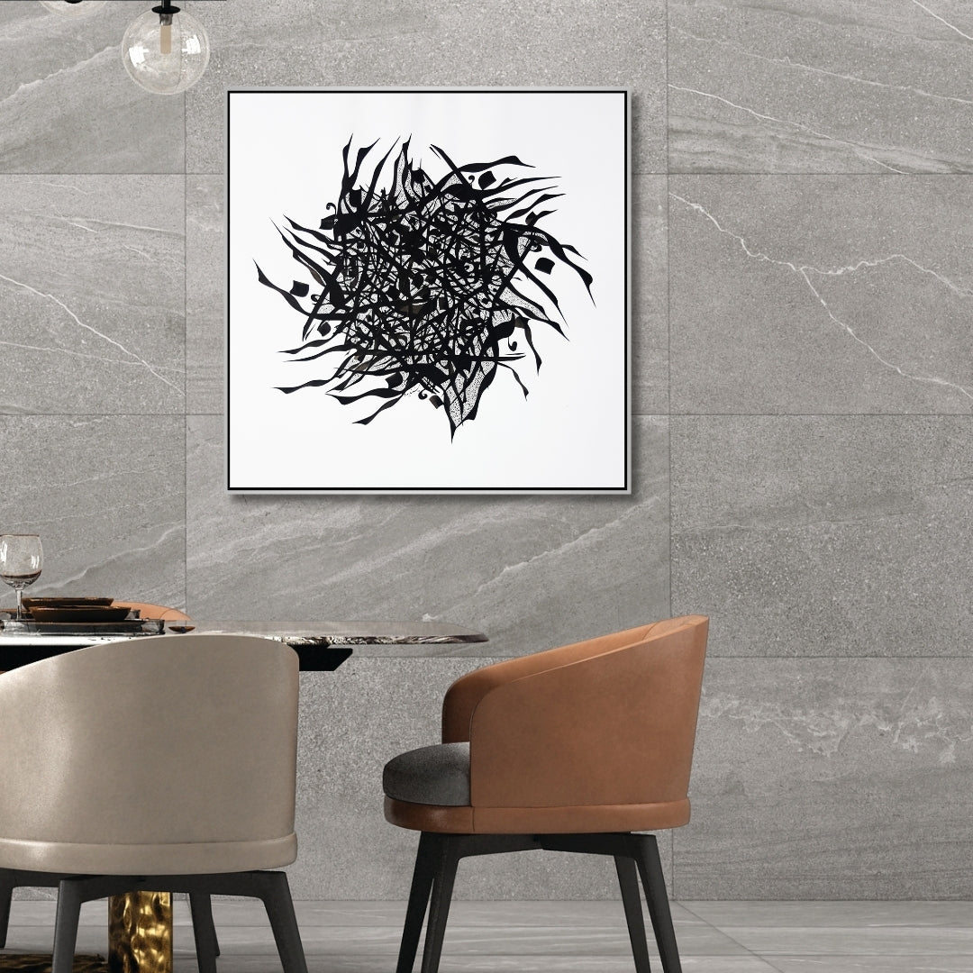 Black & White Persian Calligraphy Art - Designity Art