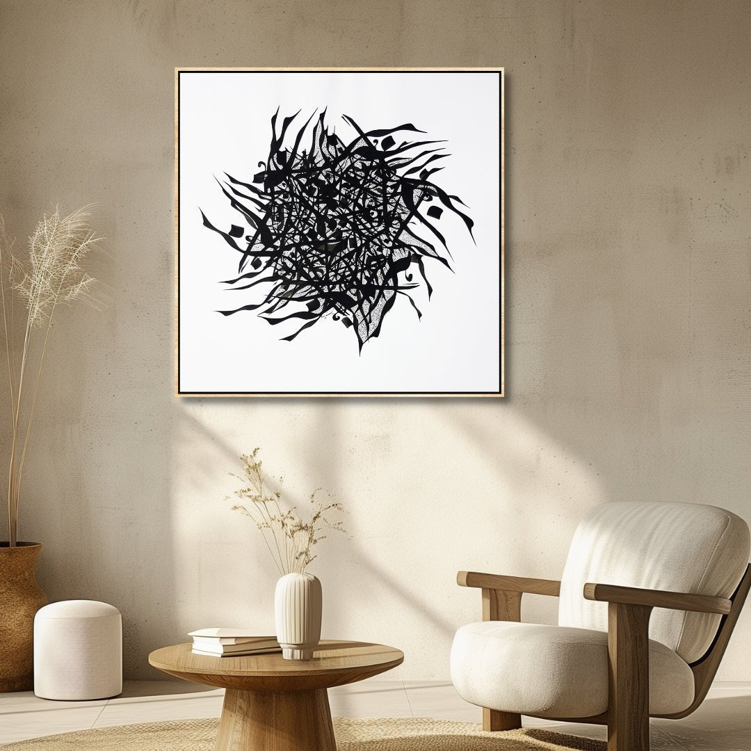 Black & White Persian Calligraphy Art - Designity Art