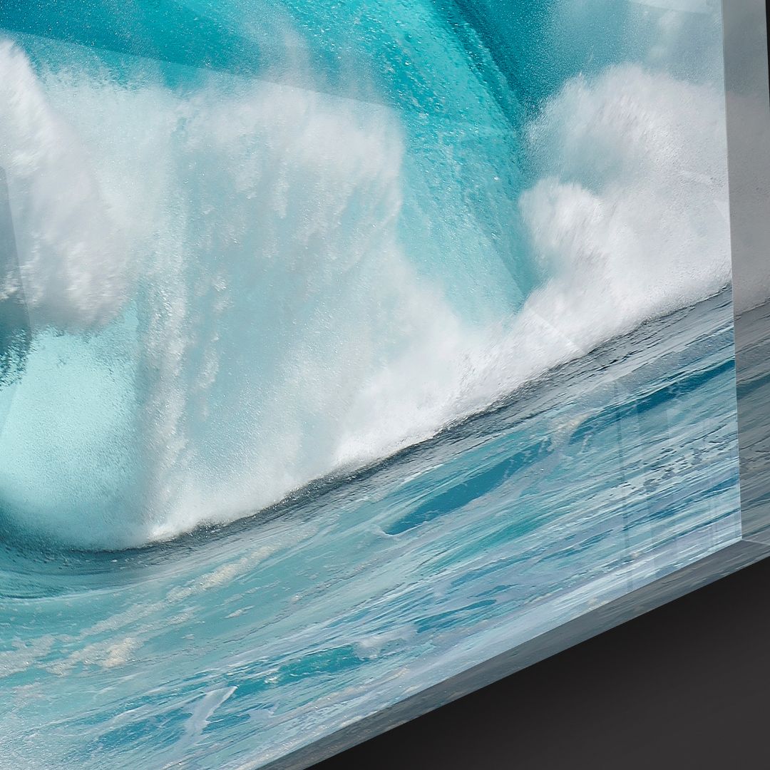 Blue Wave Acrylic Glass Art - Designity Art