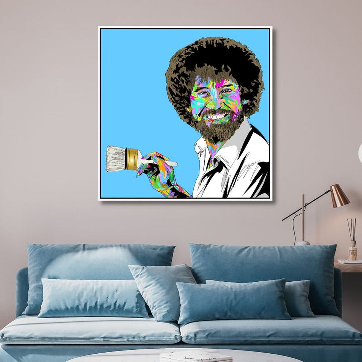 Bob Ross Painting Pop Art - Designity Art