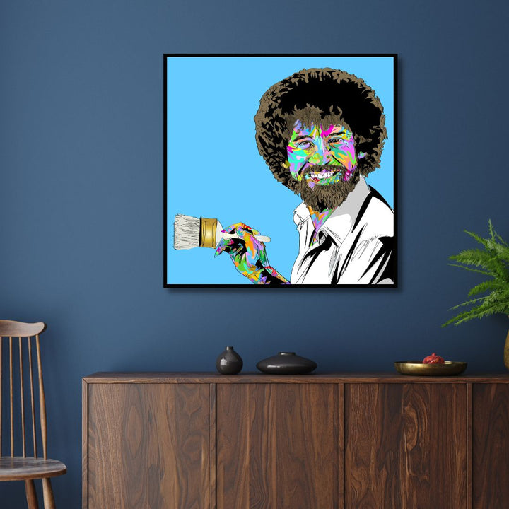 Bob Ross Painting Pop Art - Designity Art