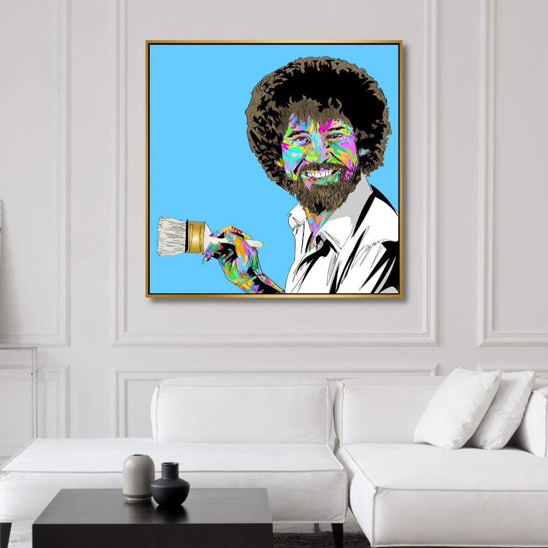 Bob Ross Painting Pop Art - Designity Art