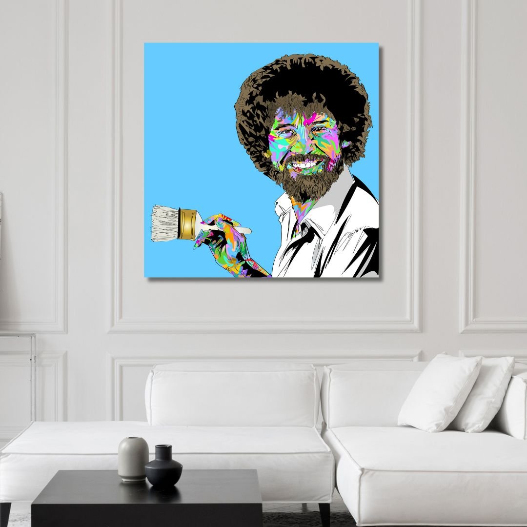 Bob Ross Painting Pop Art - Designity Art