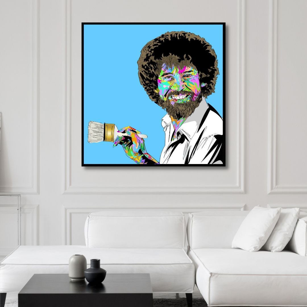 Bob Ross Painting Pop Art - Designity Art