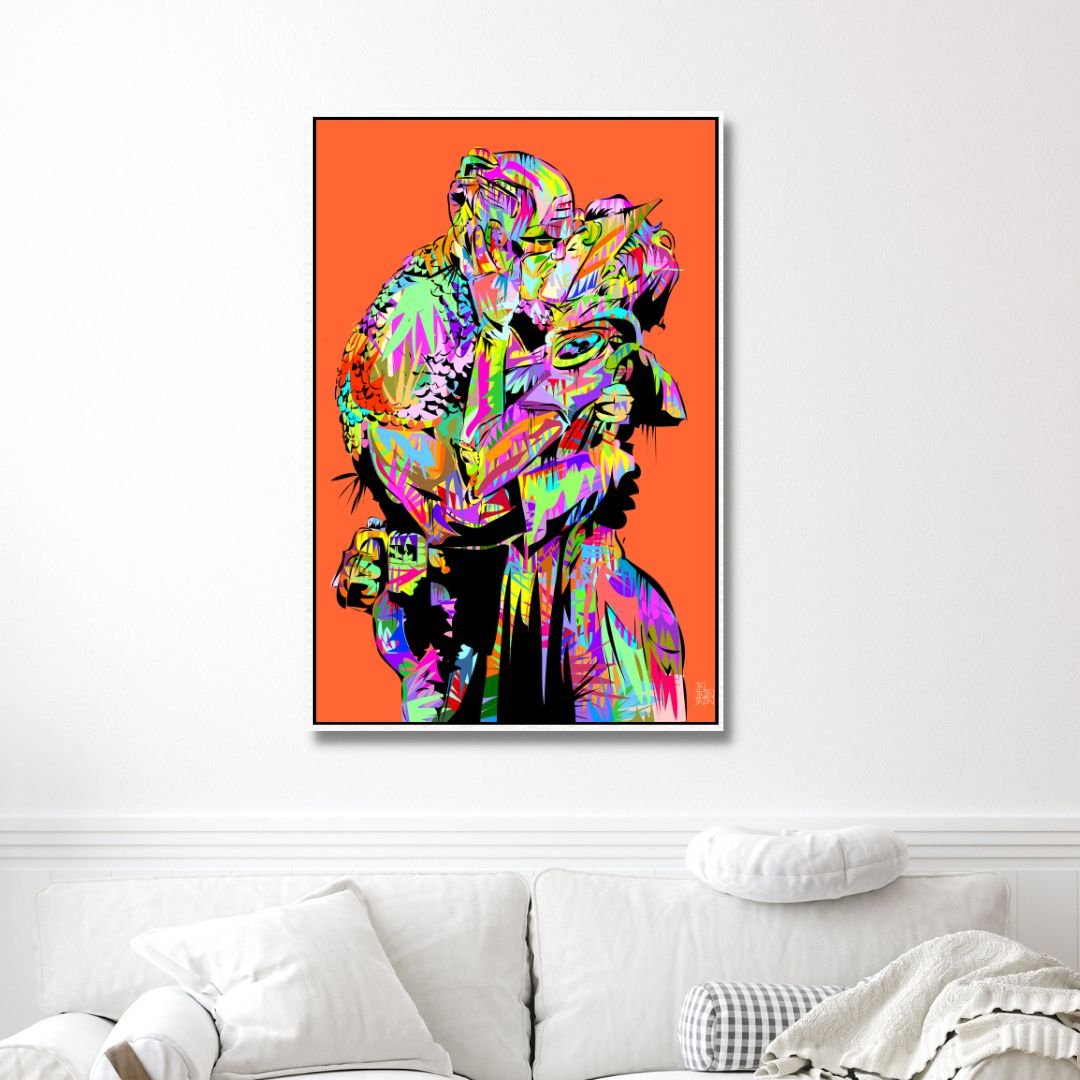 Captain The Kiss Canvas Pop Art - Designity Art