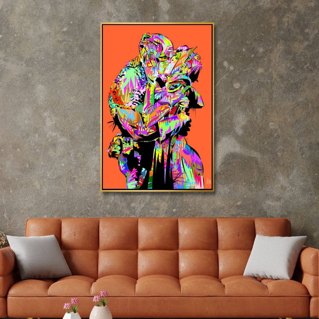 Captain The Kiss Canvas Pop Art - Designity Art