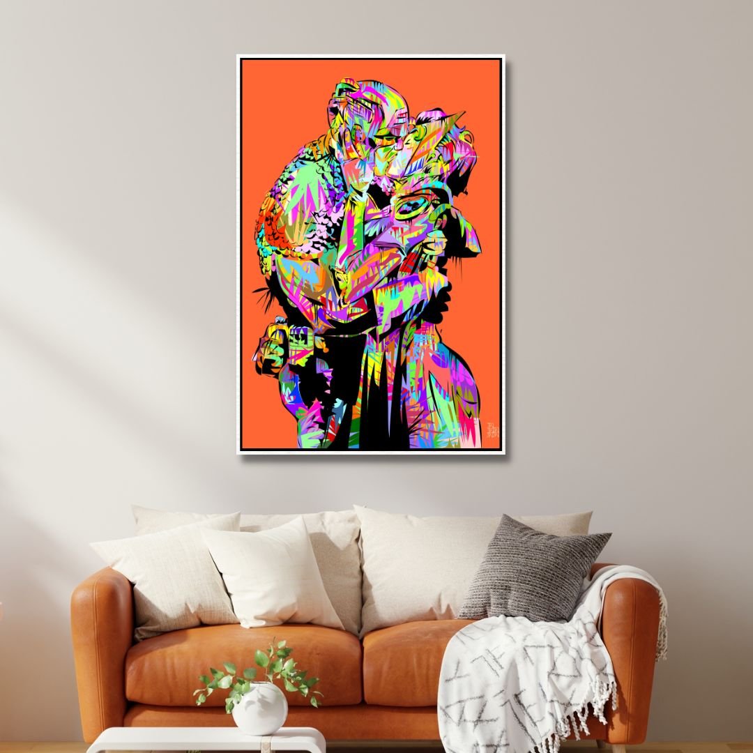 Captain The Kiss Canvas Pop Art - Designity Art