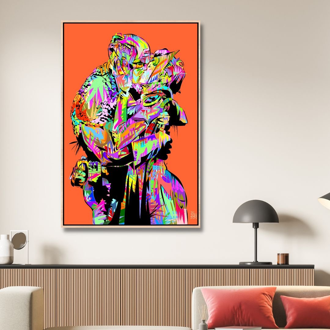 Captain The Kiss Canvas Pop Art - Designity Art