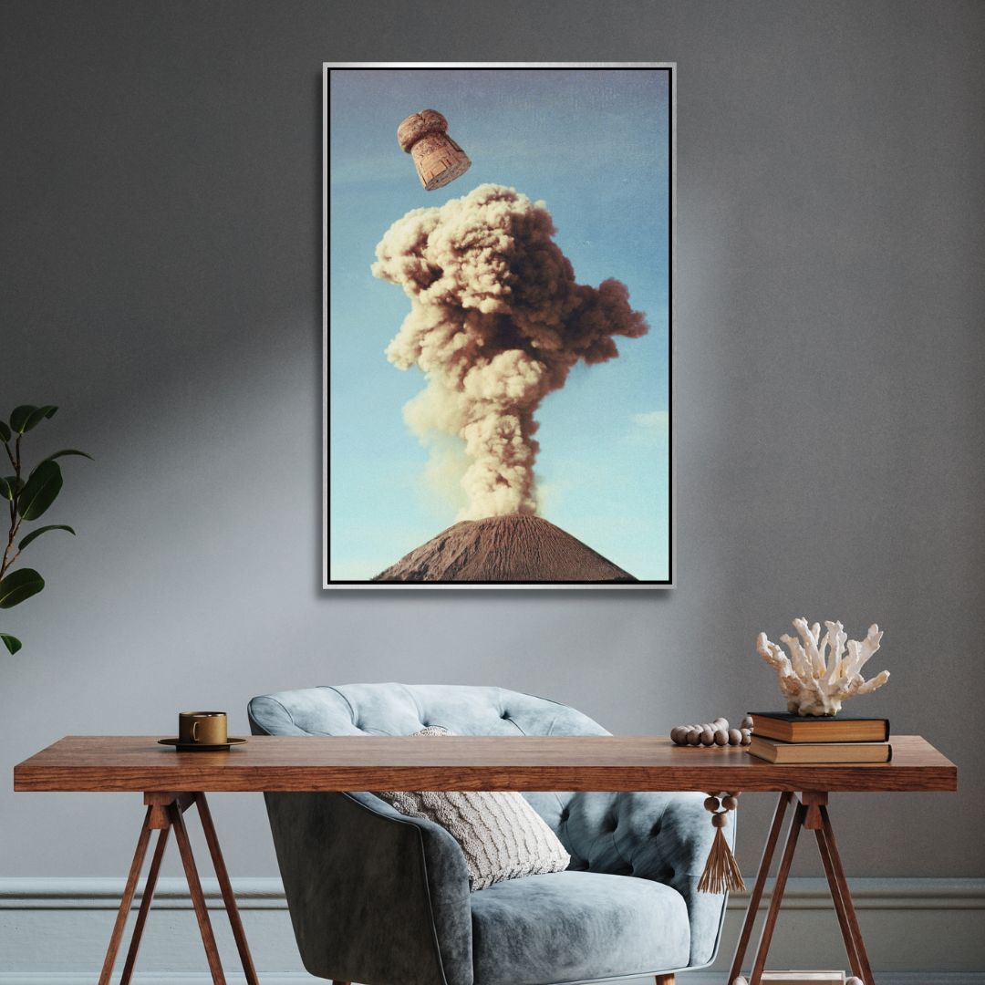 Champagne Party Volcanic Pop Retro Art - Designity Art