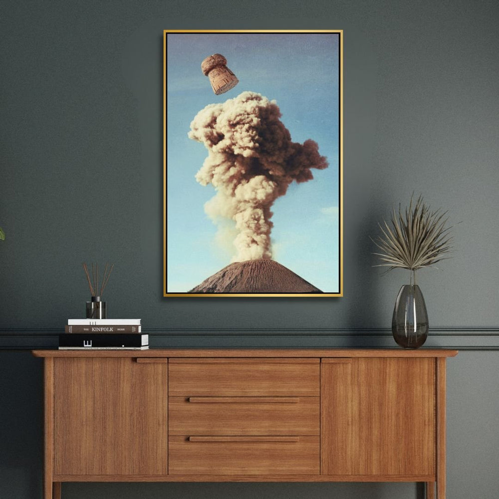 Champagne Party Volcanic Pop Retro Art - Designity Art