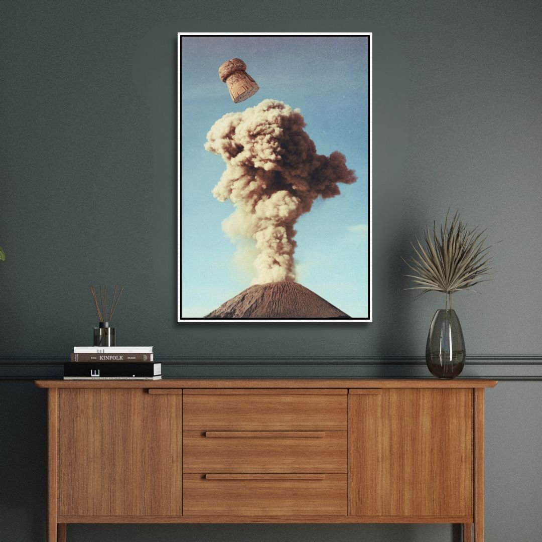 Champagne Party Volcanic Pop Retro Art - Designity Art