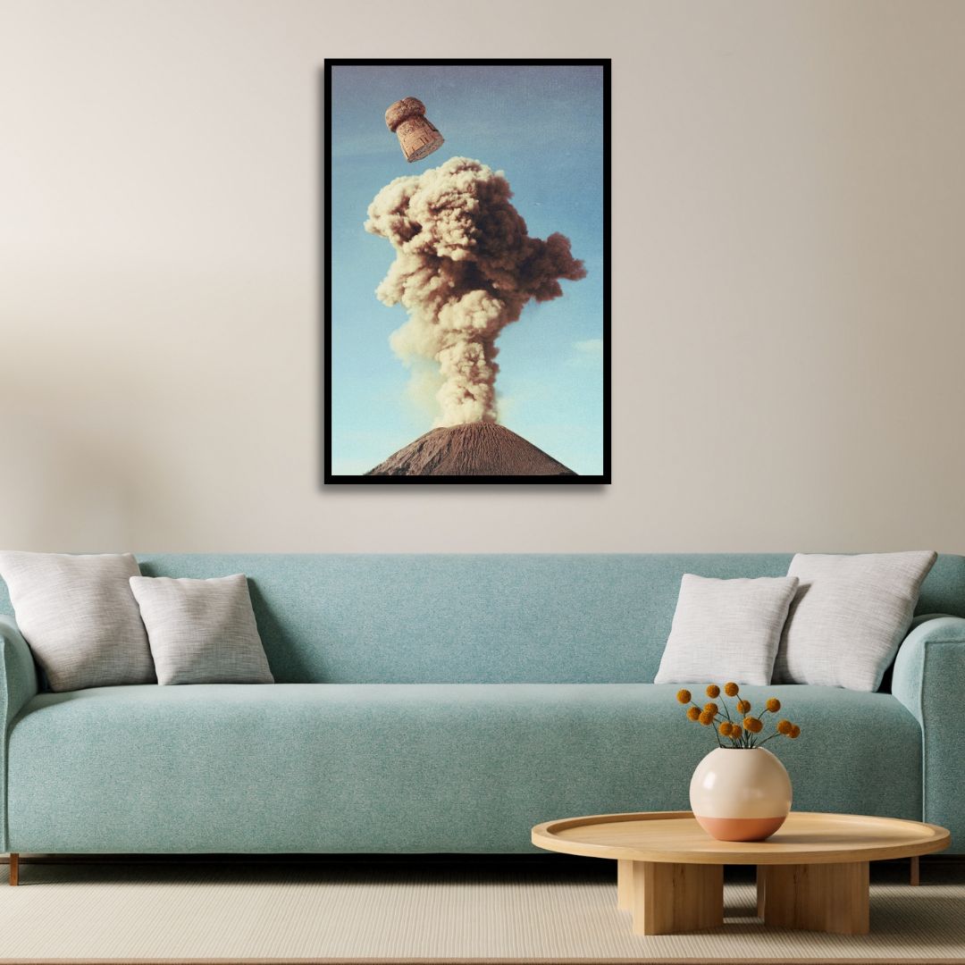 Champagne Party Volcanic Pop Retro Art - Designity Art