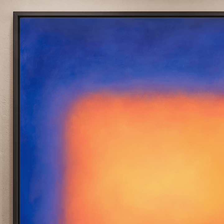 Color Field Canvas Wall Art, Orange Square Blue Green Red, Modern, Abstract - Canvas Wall Art - Designity Art