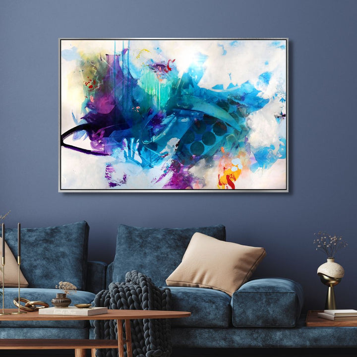 Colorful Blue and Purple Abstract Art - Designity Art