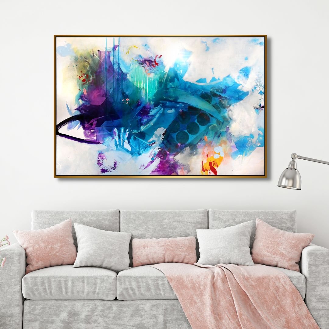 Colorful Blue and Purple Abstract Art - Designity Art