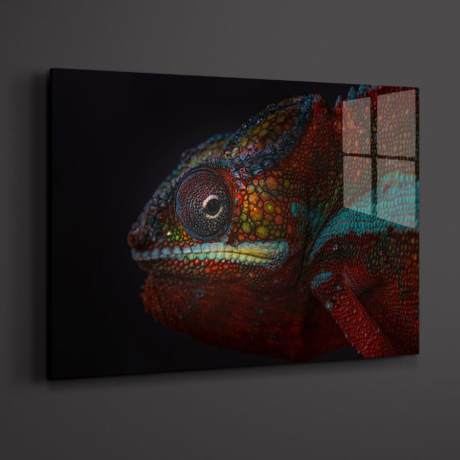 Colorful Chameleon Acrylic Glass Art - Designity Art