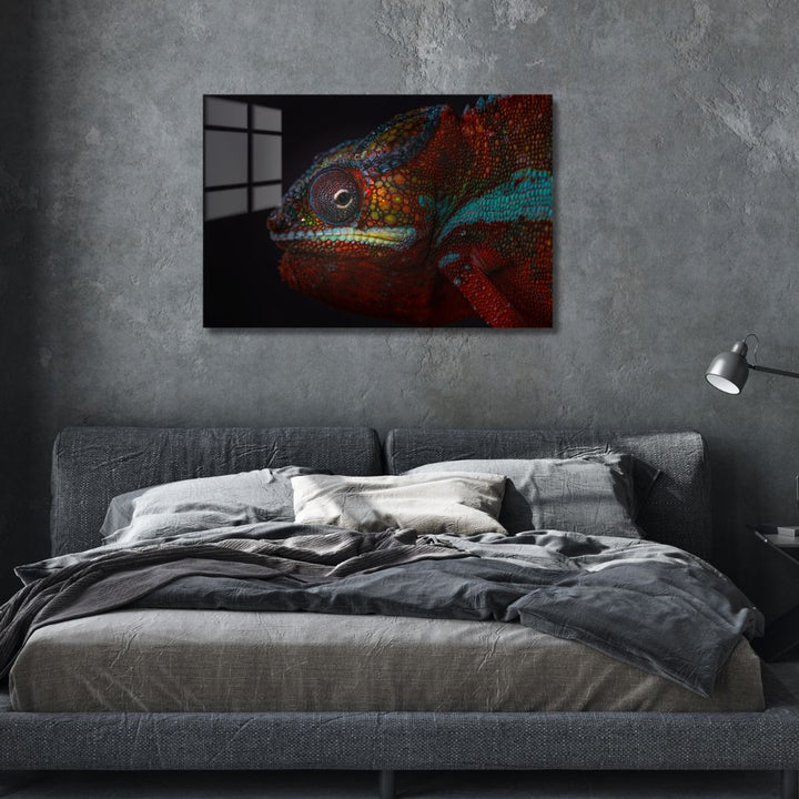 Colorful Chameleon Acrylic Glass Art - Designity Art