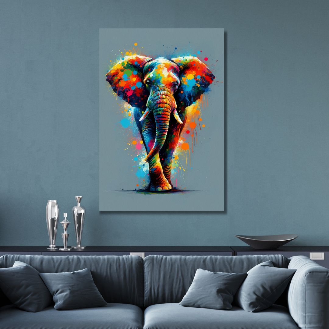 Colorful Elephant Pop Art - Designity Art