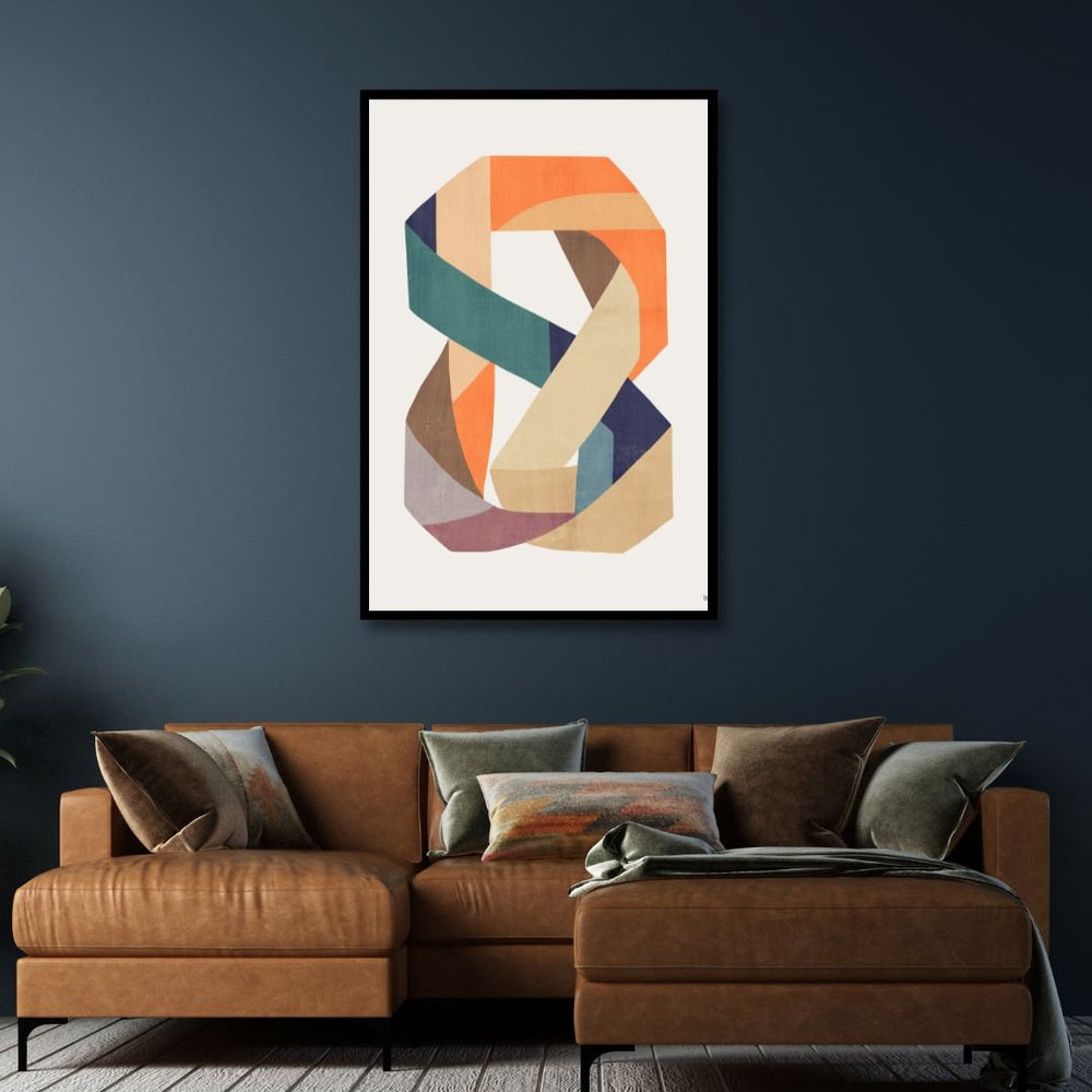 Colorful Knot Abstract Canvas Art - Designity Art