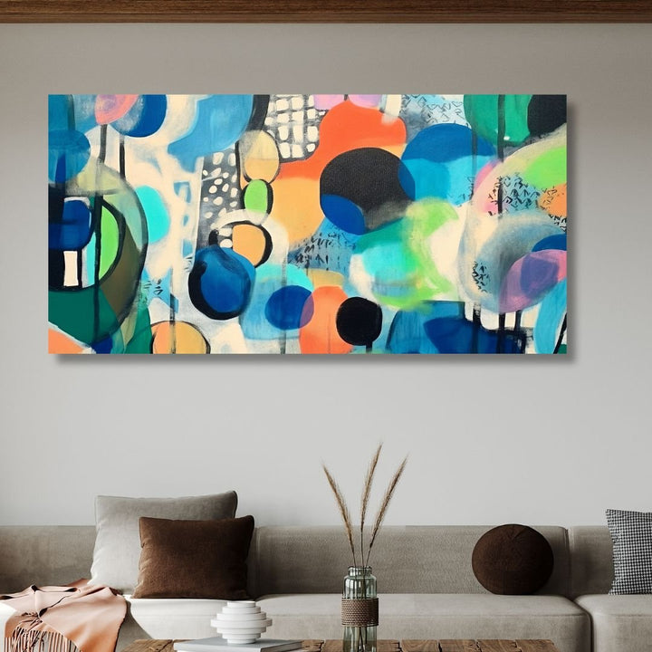 Colorful Shapes Abstract Art - Designity Art