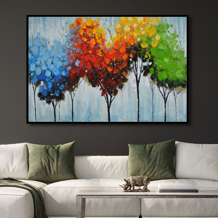 Colorful Trees Abstract Art - Designity Art