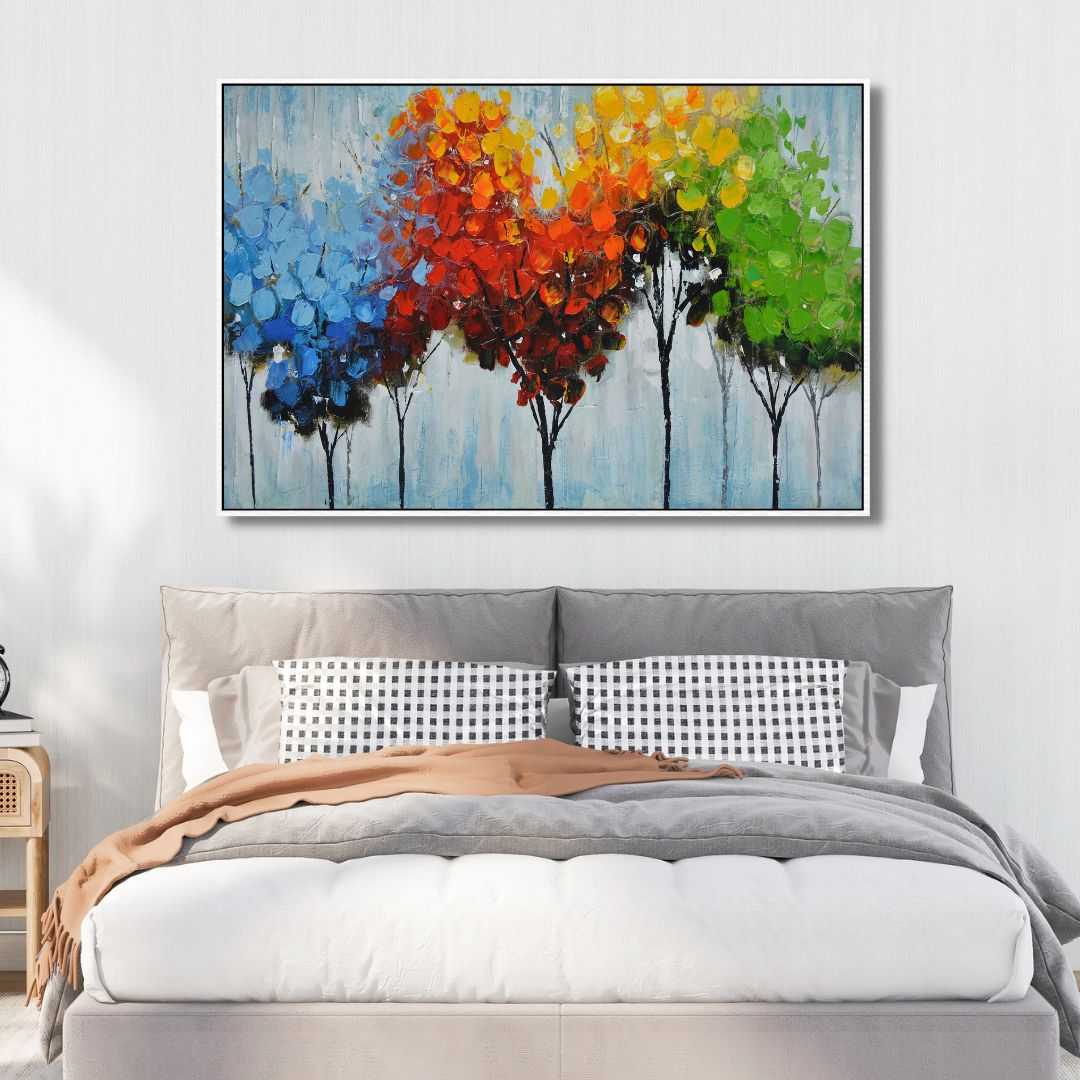 Colorful Trees Abstract Art - Designity Art