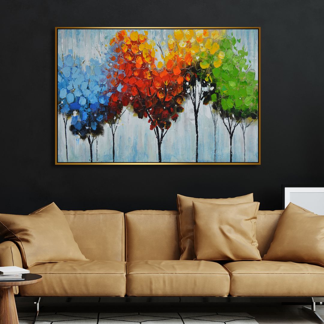 Colorful Trees Abstract Art - Designity Art