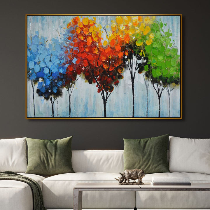 Colorful Trees Abstract Art - Designity Art