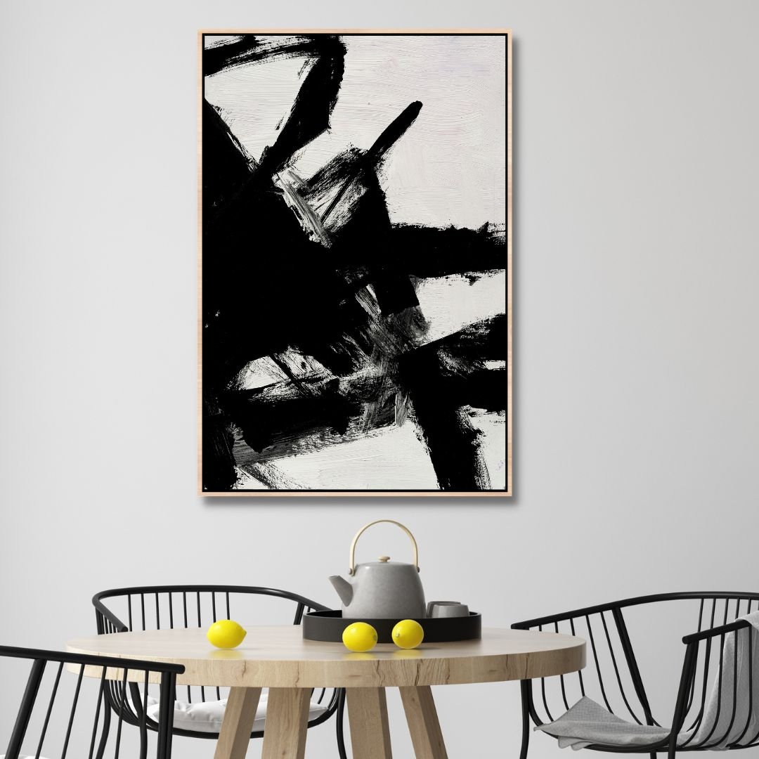 "Conductor" Contemporary Black & White Abstract Art - Designity Art