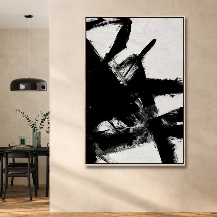 "Conductor" Contemporary Black & White Abstract Art - Designity Art