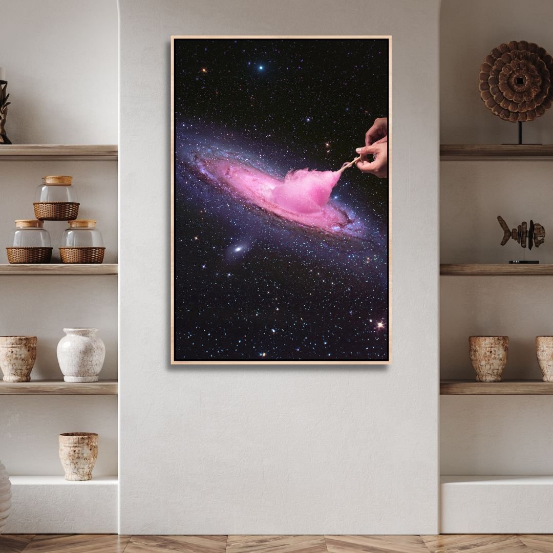 Cosmic Cotton Candy Retro Art - Designity Art