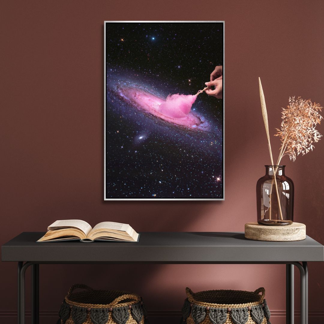 Cosmic Cotton Candy Retro Art - Designity Art