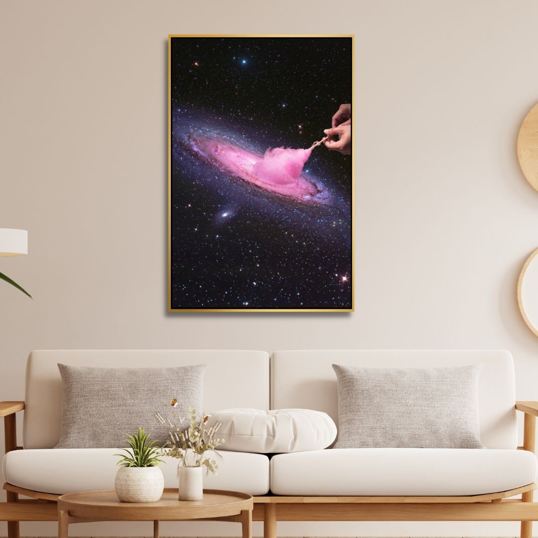 Cosmic Cotton Candy Retro Art - Designity Art