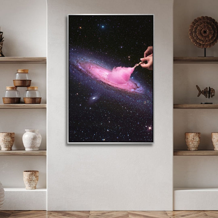 Cosmic Cotton Candy Retro Art - Designity Art