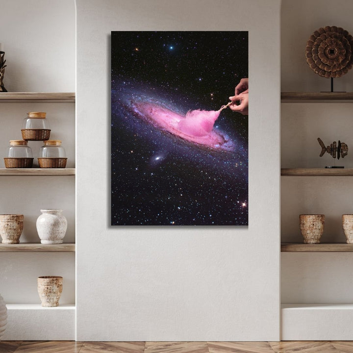 Cosmic Cotton Candy Retro Art - Designity Art